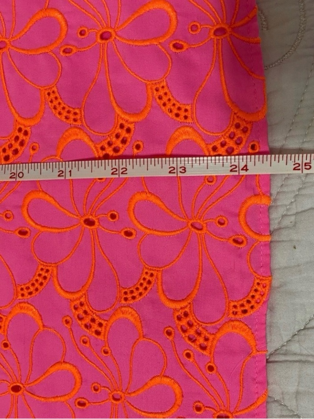 Lilly Pulitzer Pink Eyelet Lailah Tunic | XL | Orange Embroidered Flowers - Picture 11 of 13